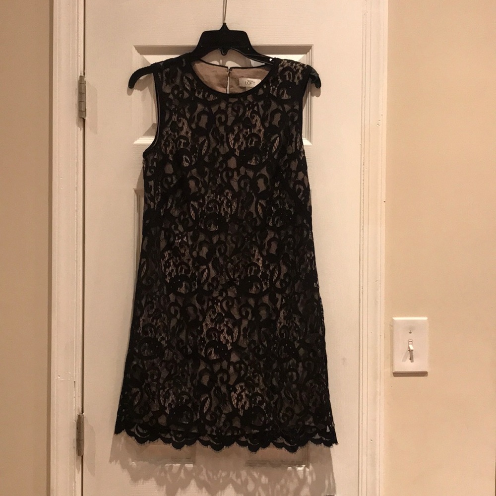 loft black lace dress